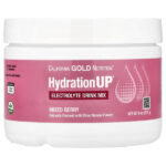 HydrationUP®, смесь для приготовления электролитического напитка с кальцием, калием, витамином C и витамином E, со вкусом ягодного ассорти, 227 г (8 унций) — California Gold Nutrition