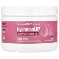 HydrationUP®, смесь для приготовления электролитического напитка с кальцием, калием, витамином C и витамином E, со вкусом ягодного ассорти, 227 г (8 унций) — California Gold Nutrition