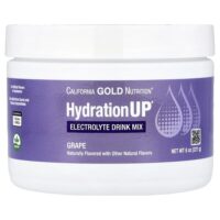 HydrationUP®, смесь для приготовления электролитического напитка с кальцием, калием, витамином C и витамином E, со вкусом винограда, 227 г (8 унций) — California Gold Nutrition