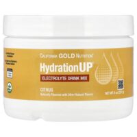 HydrationUP®, смесь для приготовления напитка с электролитами, с кальцием, калием, витаминами C и E, со вкусом цитрусовых, 227 г (8 унций) — California Gold Nutrition