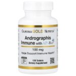 Andrographis Immune с AP-Bio, экстракт андрографиса с витамином C и цинком, 100 мг, 120 таблеток — California Gold Nutrition