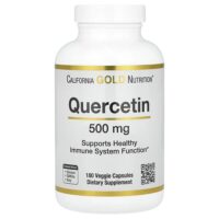 кверцетин, 500 мг, 180 растительных капсул — California Gold Nutrition