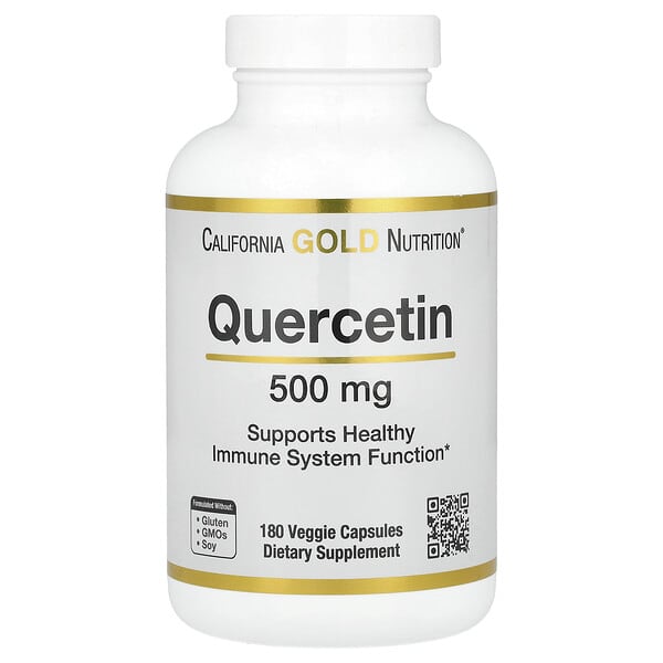 cgn01846_v_12.jpg кверцетин, 500 мг, 180 растительных капсул — California Gold Nutrition