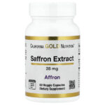 экстракт шафрана с Affron®, 28 мг, 60 растительных капсул — California Gold Nutrition