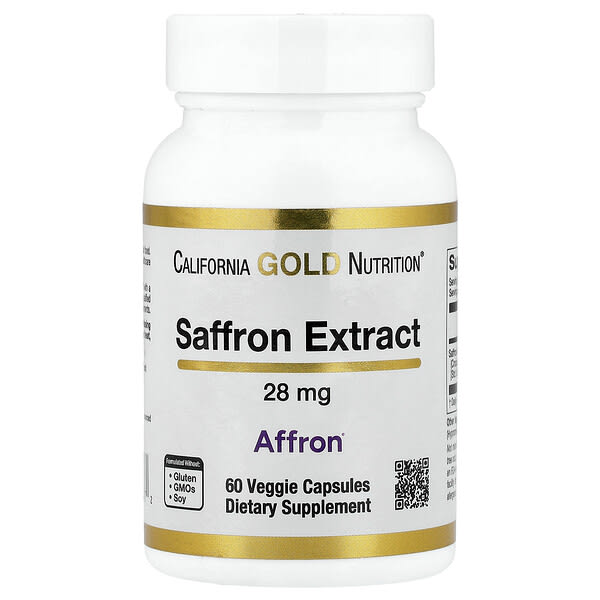 cgn01877_v_72.jpg экстракт шафрана с Affron®, 28 мг, 60 растительных капсул — California Gold Nutrition