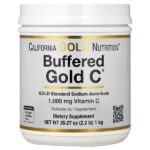 Buffered Gold C®, некислый витамин C в порошке, аскорбат натрия, 1 кг (2,2 фунта) — California Gold Nutrition