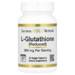 L-глутатион (восстановленный), 500 мг, 30 растительных капсул — California Gold Nutrition