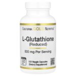 L-глутатион (восстановленный), 500 мг, 120 растительных капсул — California Gold Nutrition