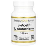 S-ацетил-L-глутатион, 100 мг, 120 растительных капсул — California Gold Nutrition