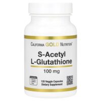 S-ацетил-L-глутатион, 100 мг, 120 растительных капсул — California Gold Nutrition