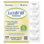 LactoBif® 65, пробиотики, 65 млрд КОЕ, 30 растительных капсул — California Gold Nutrition