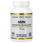 NMN (никотинамид мононуклеотид), 175 мг, 60 растительных капсул — California Gold Nutrition