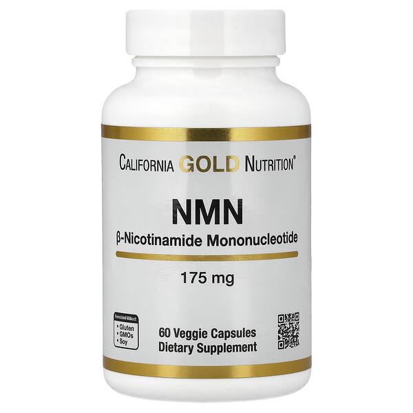 cgn01920_v_280.jpg NMN (никотинамид мононуклеотид), 175 мг, 60 растительных капсул — California Gold Nutrition
