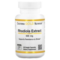 экстракт родиолы, 500 мг, 60 вегетарианских капсул — California Gold Nutrition