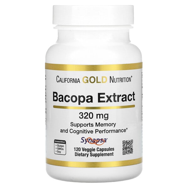 cgn02063_v_36.jpg экстракт бакопы, 320 мг, 120 растительных капсул — California Gold Nutrition