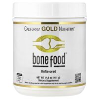 Bone Food с пептидами коллагена, гиалуроновой кислотой, витаминами и минералами, без ароматизаторов, 411 г (14,5 унции) — California Gold Nutrition
