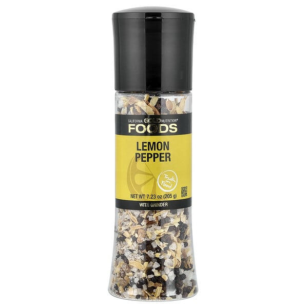 cgn02077_v_74.jpg Foods, перец с лимоном в мельнице, 205 г (7,23 унции) — California Gold Nutrition