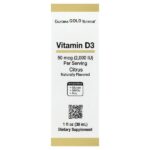 витамин D3, с цитрусовым вкусом, 50 мкг (2000 МЕ), 30 мл (1 жидк. унция) — California Gold Nutrition