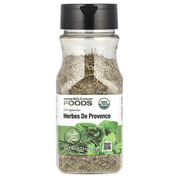 cgn02178_v_38.jpg Foods, органические прованские травы, 49 г (1,73 унции) — California Gold Nutrition