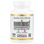 MEM Boost™, добавка для поддержки памяти и когнитивных функций с альфа-ГФХ, экстрактом ежовика гребенчатого, экстрактом кофейных плодов и фосфатидилсерином, 60 растительных капсул — California Gold Nutrition