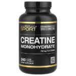 Sport, чистый моногидрат креатина, 750 мг, 240 растительных капсул — California Gold Nutrition
