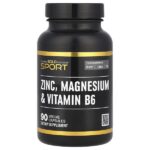 Sport, цинк, магний и витамин B6, 90 растительных капсул — California Gold Nutrition