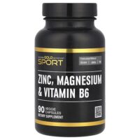 Sport, цинк, магний и витамин B6, 90 растительных капсул — California Gold Nutrition