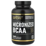 Sport, микронизированные BCAA, аминокислоты с разветвленной цепью, 240 капсул — California Gold Nutrition