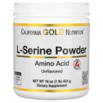 L-серин в порошке, аминокислота AjiPure, с нейтральным вкусом, 454 г (1 фунт) — California Gold Nutrition