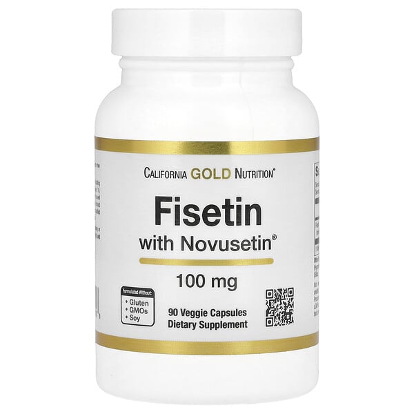 cgn02418_v_12.jpg Fisetin with Novusetin, физетин, 100 мг, 90 растительных капсул — California Gold Nutrition