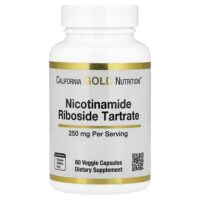 никотинамид рибозид тартрат (НРТ), 250 мг, 60 растительных капсул — California Gold Nutrition