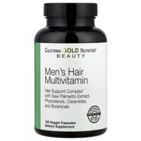 Beauty, мужские мультивитамины для волос, 120 растительных капсул — California Gold Nutrition