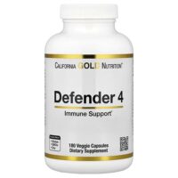 Defender 4, добавка с витаминами C и D, цинком и селеном, 180 вегетарианских капсул — California Gold Nutrition