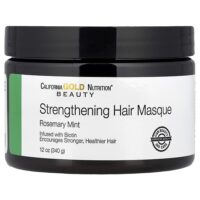 Beauty, укрепляющая маска для волос, биотин, розмарин и мята, 340 г (12 унций) — California Gold Nutrition