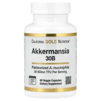 Akkermansia 30B, аккермансия, 60 вегетарианских капсул — California Gold Nutrition