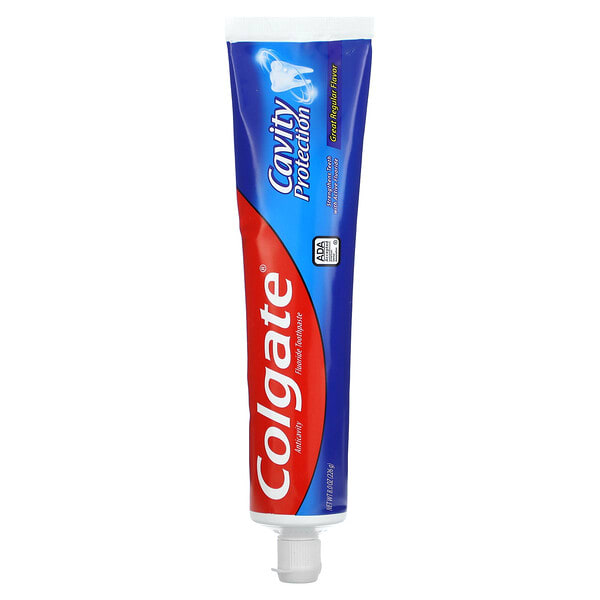 cgt51085_v_14.jpg Colgate, Cavity Protection, зубная паста с фтором, предотвращающая кариес, Great Regular, 226 г (8 унций)