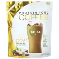 Протеиновый кофе со льдом, ванильный латте, 462 г (16,3 унции) — Chike Nutrition