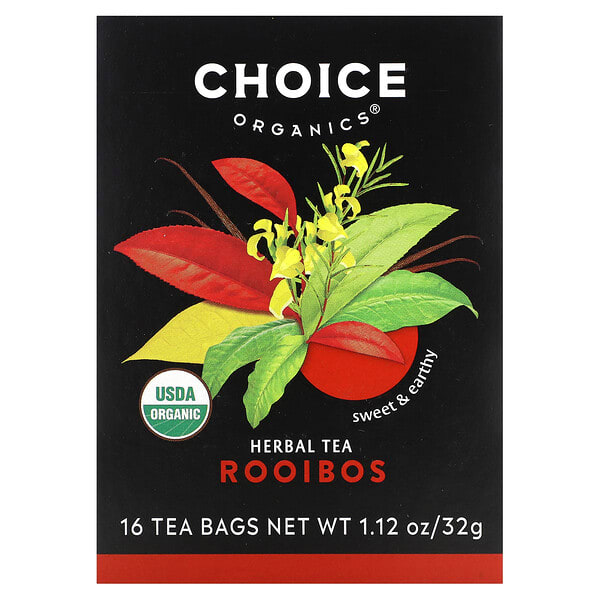 cho91943_v_43.jpg Herbal Tea, ройбуш, без кофеина, 16 чайных пакетиков, 32 г (1,12 унции) — Choice Organics