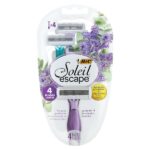 Soleil Escape, одноразовые бритвенные станки для женщин, лаванда и эвкалипт, 4 шт. — BIC