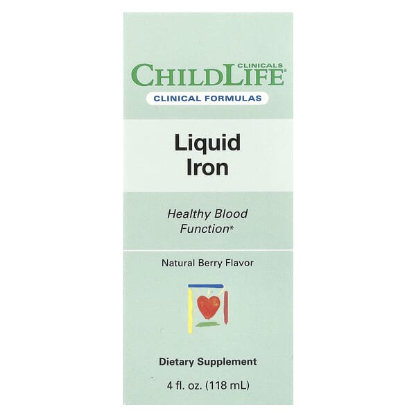 clc30701_v_41.jpg ChildLife Clinicals, жидкое железо, с натуральным ягодным вкусом, 118 мл (4 жидк. унции)
