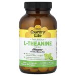 L-теанин, 100 мг, 60 жевательных таблеток — Country Life
