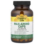 Max-Amino Caps, аминокислоты с витамином B6, 90 вегетарианских капсул — Country Life