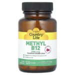 Метил B12, ягодный, 3000 мкг, 120 пастилок — Country Life