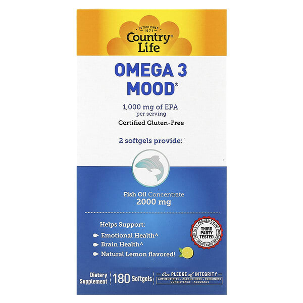 clf04121_v_41.jpg Omega 3 Mood, с натуральным вкусом лимона, 180 мягких желатиновых капсул — Country Life