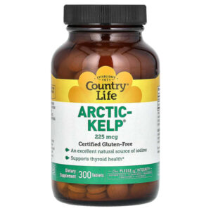 Arctic-Kelp, арктические бурые водоросли, 225 мкг, 300 таблеток — Country Life