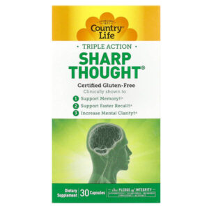 Sharp Thought, тройное действие, 30 капсул — Country Life