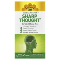 Sharp Thought®, тройного действия, 60 капсул — Country Life