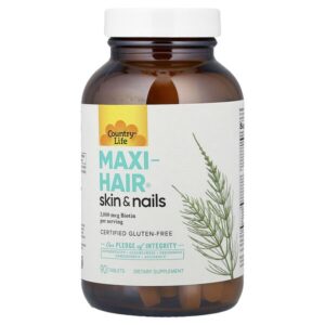 Maxi-Hair®, добавка для волос, кожи и ногтей, 90 таблеток — Country Life