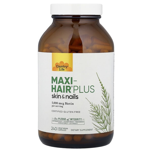 clf05046_v_24.jpg Maxi-Hair® Plus, 240 вегетарианских капсул — Country Life