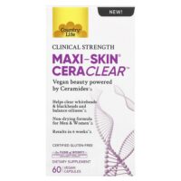 Maxi-Skin® Cera Clear™, 60 веганских капсул — Country Life